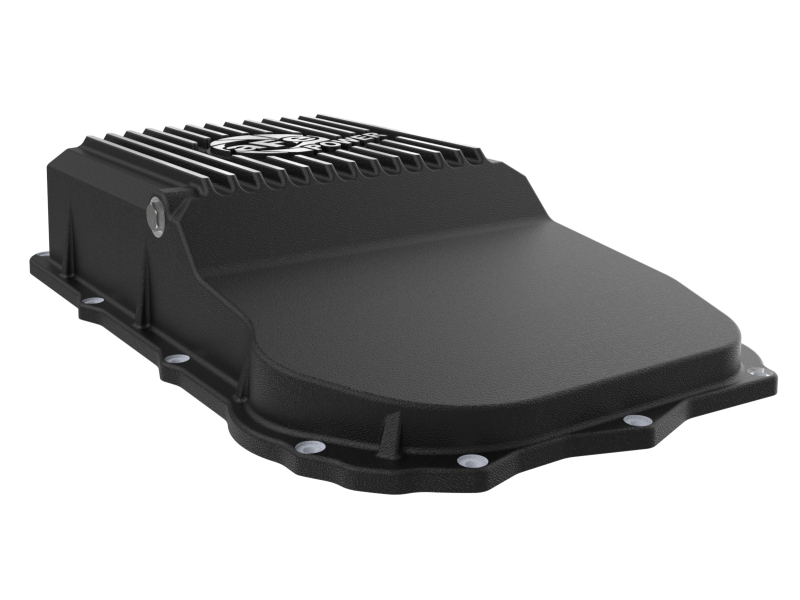 aFe 18-25 Jeep Wrangler JL V6 Transmission Pan - Black w/ Machined Fins - Image 6
