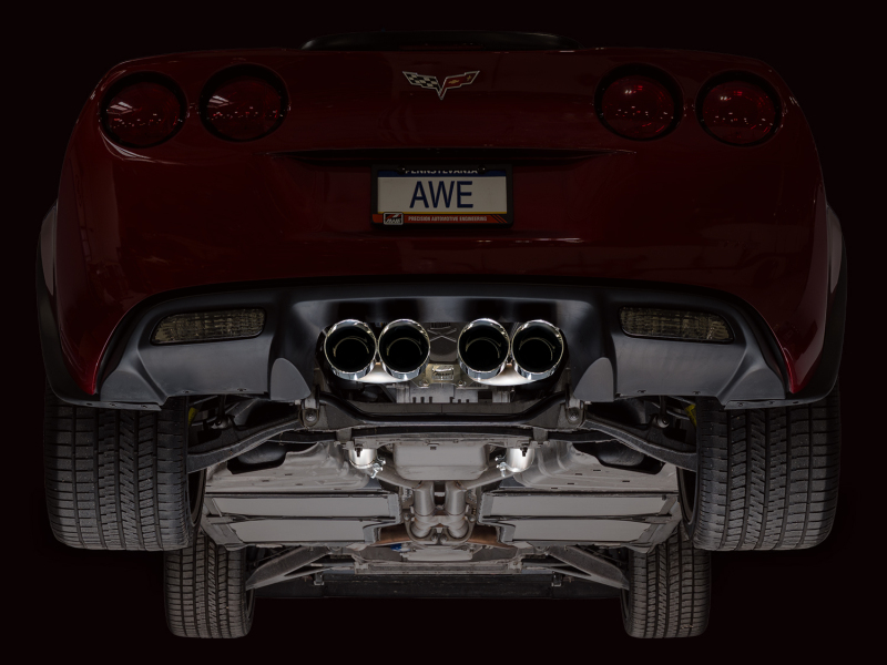 AWE Tuning 09-13 Chevrolet Corvette 6.2L Track Edition Axle-Back Exhaust w/ Chrome Silver Tips - Image 7