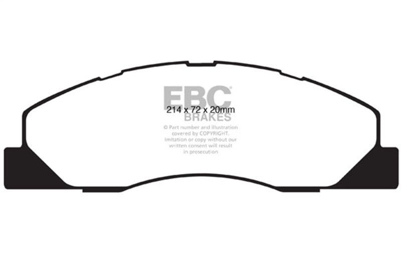 EBC 09-11 Dodge Ram 2500 Pick-up 5.7 2WD/4WD Yellowstuff Front Brake Pads - Image 2