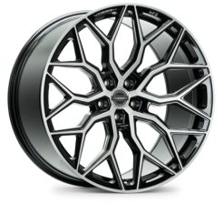 Vossen HF-2 22x11 - 5x130 - ET50 - Deep Face - 71.6 -- Brushed Gloss Black Wheel
