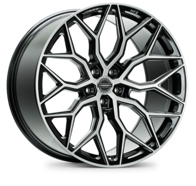 Vossen HF-2 22x11 - 5x130 - ET50 - Deep Face - 71.6 -- Brushed Gloss Black Wheel