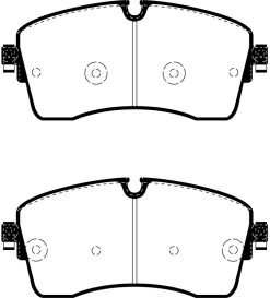 Alternative view of EBC 2018+ Jaguar E-Pace 2.0L Turbo (246) Yellowstuff Front Brake Pads