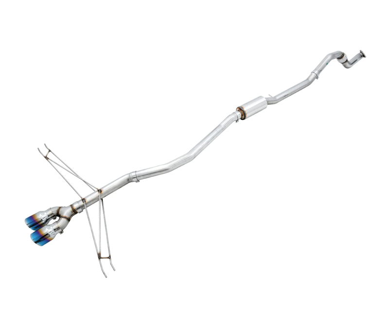 AWE 17-20 Honda Civic Si Track Edition Dual Vapor Blue Exhaust w/ Front Pipe - Image 2