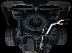 AWE 21-25 Ford F150 (14th Gen Reg Cab) Cat-Back Exhaust - 4.5in Dual Side Exit Diamond Black Tips - Image 13