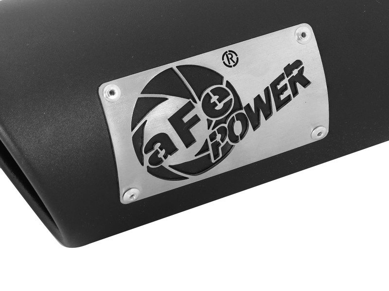 aFe MACH Force-Xp Universal Exhaust Tip 3-1/2ININ x 4-1/2IN Outlet x 12IN Black Left Side Exit - Image 5