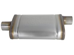 aFe MACH Force-Xp Muffler 2-1/2 IN ID Offset/Center x 9 IN W x 4 IN H x 14 IN L - Oval Body - Image 3