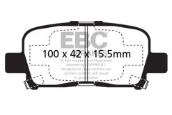 Alternative view of EBC 00-02 Acura MDX 3.5 Yellowstuff Rear Brake Pads