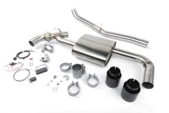Dinan 17-24 Mini Cooper Clubman/Countryman S ALL4 (F54/F60) Valved Axleback Exhaust - Black Tips