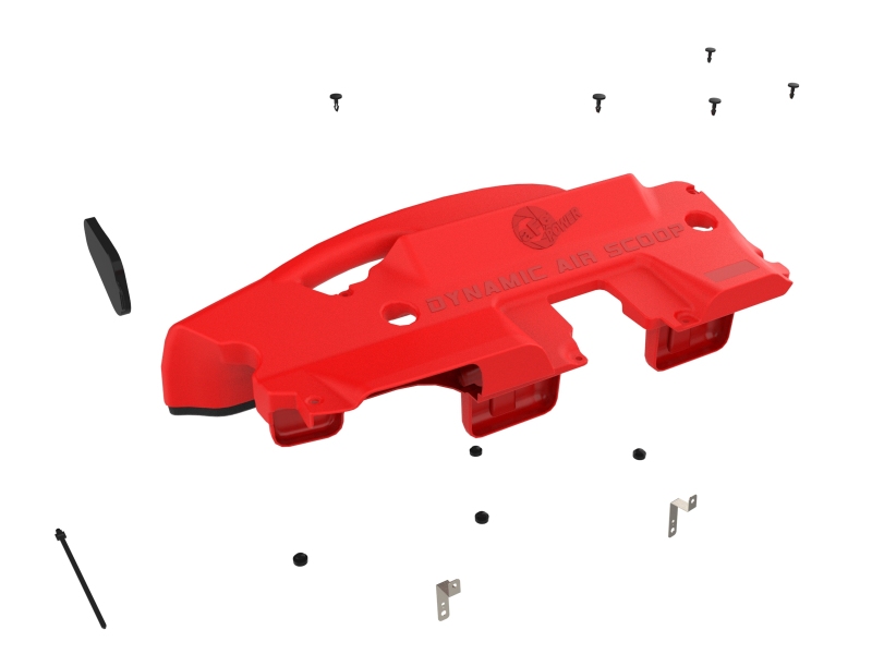 aFe POWER Red Edition Dynamic Air Scoop XL for Intake Kits 50-70119D and 50-70119R - Image 2