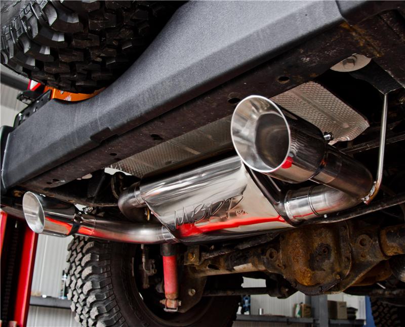 MBRP 07-14 Jeep Wrangler/Rubicon 3.6L/3.8L V6 Axle-Back Dual Rear Exit Black Performance Exhaust Sys - Image 4