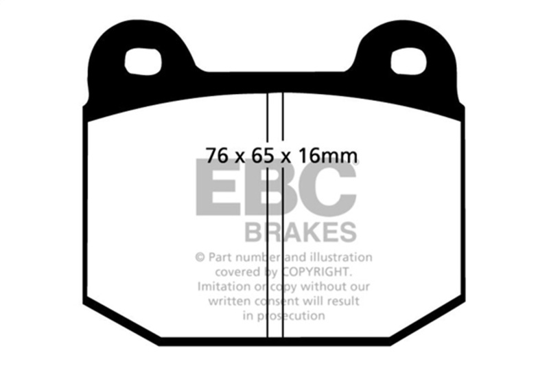 EBC 77-83 BMW 320 2.0 (E21) Yellowstuff Front Brake Pads - Image 2