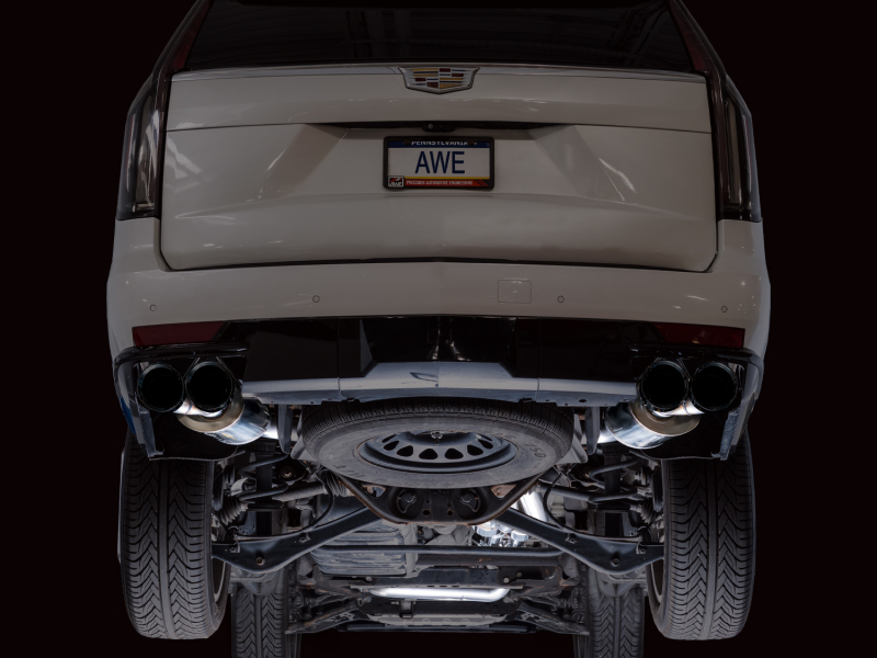 AWE Tuning 2021+ Cadillac Escalade 6.2L 0FG Dual Exit Exhaust System w/ 5in Diamond Blk Tips - Image 19