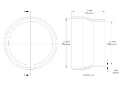 Alternative view of aFe POWER Universal Products Coupler Kit (4-1/2 x 4)in ID x 3in L - Black