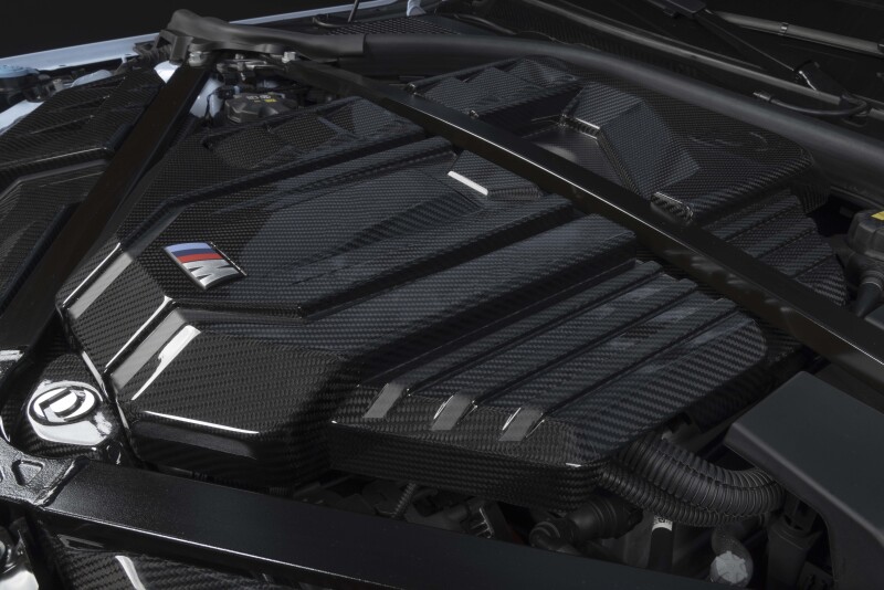 Dinan 21-27 BMW M2/M3/M4 (G80/G82/G87) Gloss Carbon Fiber Engine Cover w/Matte Accents - Image 8