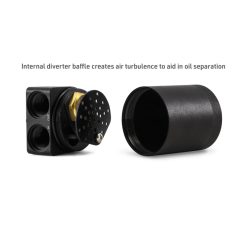 Mishimoto 2025+ RAM 1500 3.0L Hurricane Baffled Oil Catch Can Kit - Black - Image 5