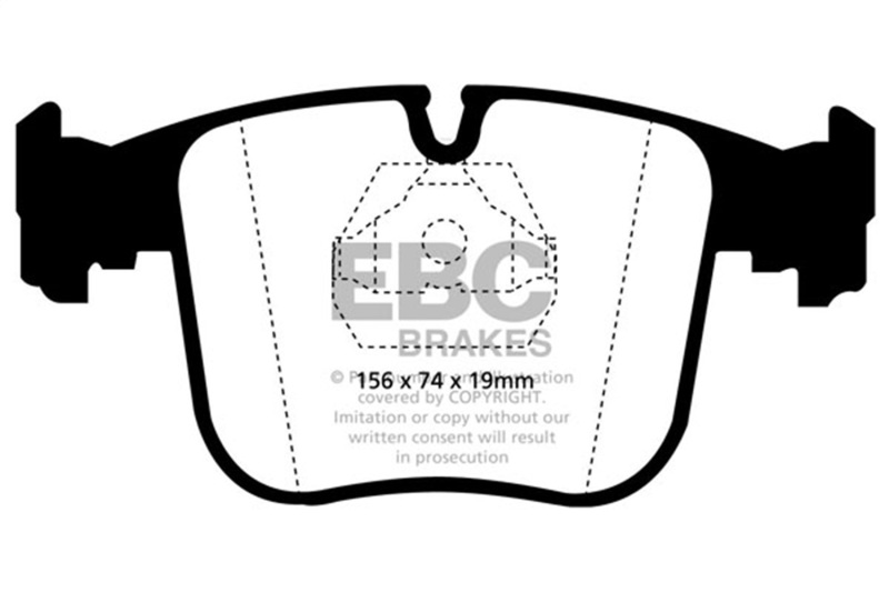 EBC 91-93 BMW 850 5.0 Yellowstuff Front Brake Pads - Image 2