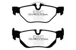 Alternative view of EBC 13+ BMW X1 2.0 Turbo (28i) Yellowstuff Rear Brake Pads
