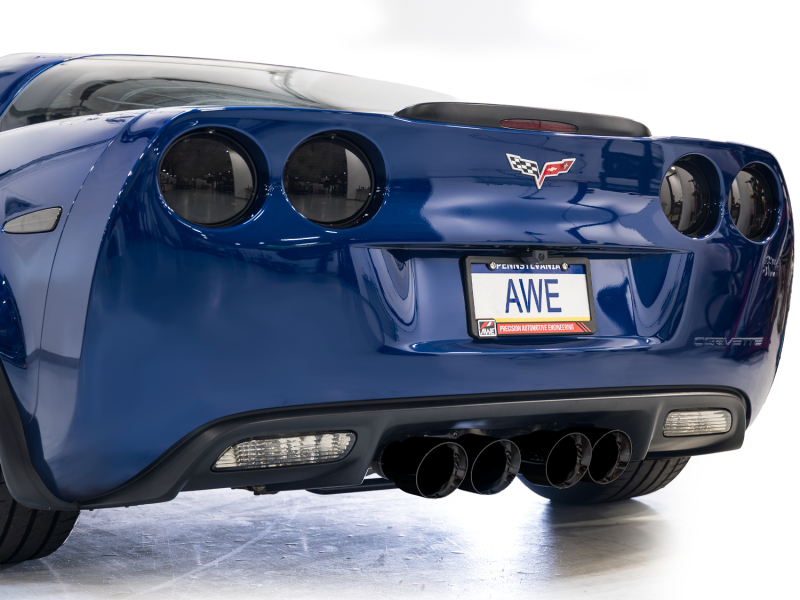 AWE Tuning C6 Chevrolet Corvette Z06/ZR1 Track Edition Axle-Back Exhaust w/ Diamond Black Tips - Image 6