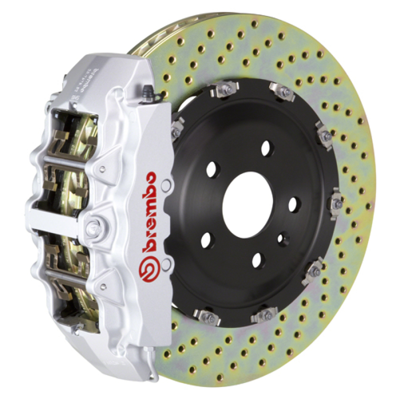 Brembo 04-08 Ram 1500 Front GT BBK 6 Piston Cast 2pc 380x34 2pc Rotor Drilled-Silver