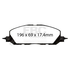 EBC 2019+ Ford Explorer ST 3.0TT Yellowstuff Front Brake Pads - Image 4