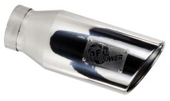 Alternative view of aFe MACH Force-Xp Universal Exhaust Tip 4 IN Inlet x 5 IN Outlet x 12 IN L- Black Tip
