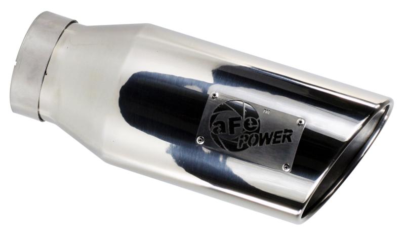 aFe MACH Force-Xp Universal Exhaust Tip 4 IN Inlet x 5 IN Outlet x 12 IN L- Black Tip - Image 2