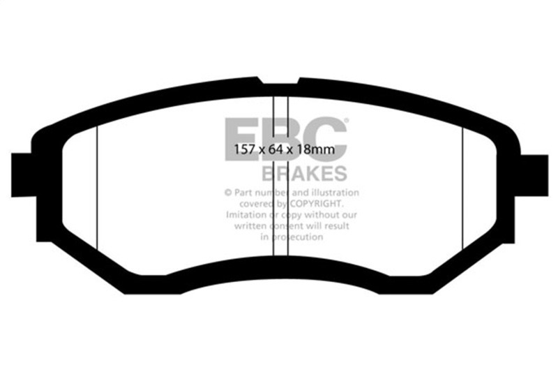 EBC 15-21 Subaru WRX 2.5L (Excl 2022 Models) Bluestuff Front Brake Pads - Image 2
