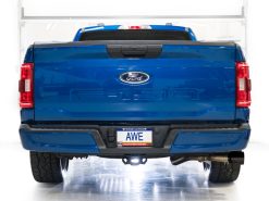 AWE 21-25 Ford F150 (14th Gen Reg Cab) Cat-Back Exhaust - 4.5in Dual Side Exit Diamond Black Tips - Image 3
