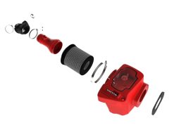 Alternative view of aFe Momentum GT Pro Dry S Cold Air Intake 2025+ Nissan Patrol/Armada V6-3.5L (tt) - Red