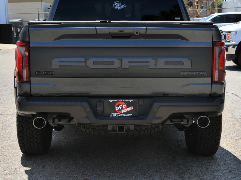 aFe 21-24 Ford F-150 Vulcan Series 3 IN to 3-1/2 IN Stainless Steel Cat-Back Exhaust System - Black - Image 6