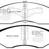 EBC 96-00 Chrysler Town & Country 3.3 (15in Wheels) Greenstuff Front Brake Pads