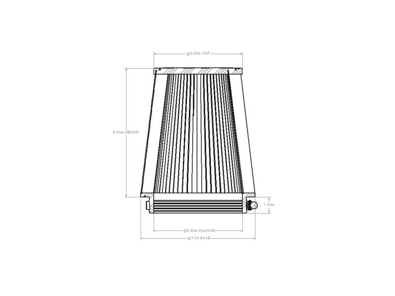 aFe Magnum FORCE Intake Replacement Air Filter w/ D2 Media 5-1/2in F x7in B x5-1/2in T x8in H - Image 6