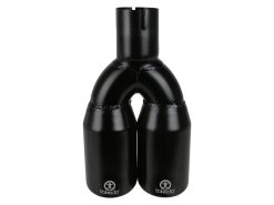 aFe Takeda 304 Stainless Steel Clamp-on Exhaust Tip Black 2-1/2ininlet x 3-1/2in Outlet X 12in L - Image 3