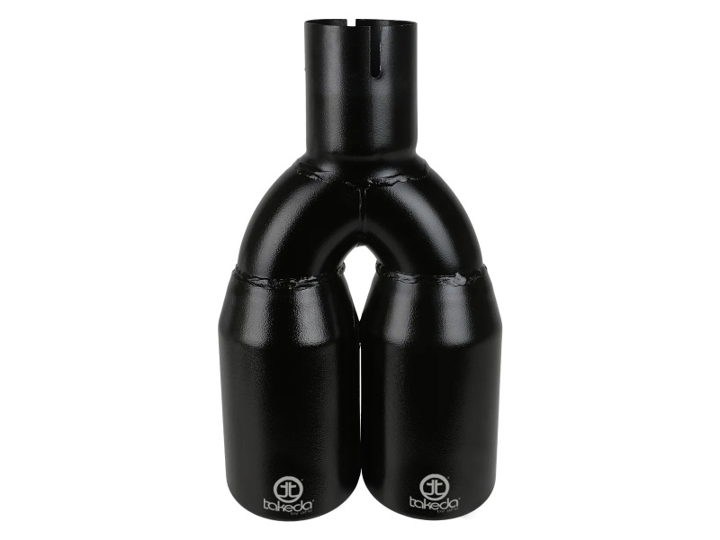aFe Takeda 304 Stainless Steel Clamp-on Exhaust Tip Black 2-1/2ininlet x 3-1/2in Outlet X 12in L - Image 3