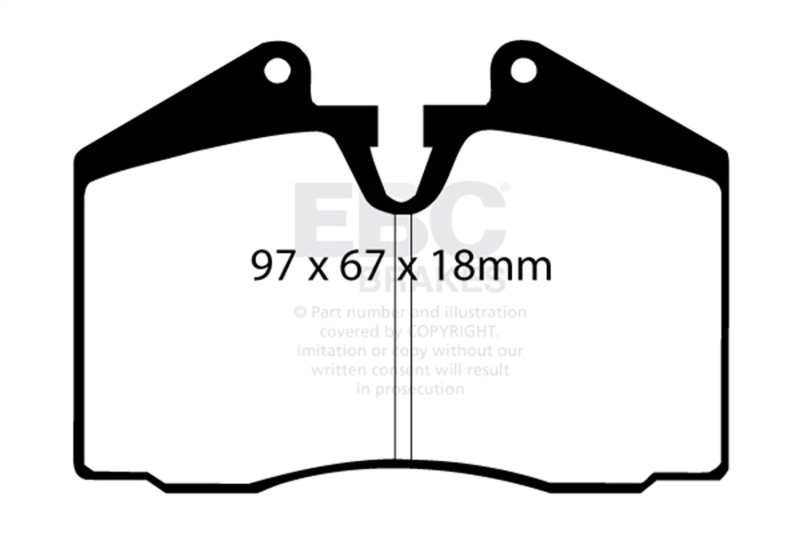 EBC 89-95 Ferrari 348 3.4 Yellowstuff Front and Rear Brake Pads - Image 2
