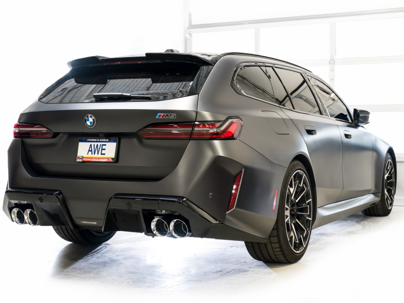 AWE Tuning BMW G90/G99 M5 Touring Edition Cat-Back Exhaust - Chrome Silver Tips - Image 10