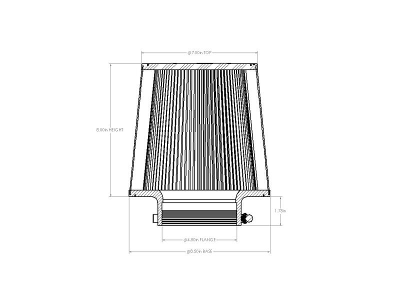aFe Magnum FORCE Intake Replacement Air Filter w/ D2 Dry Media 4-1/2in F x8-1/2in B x7in T x8in H - Image 6