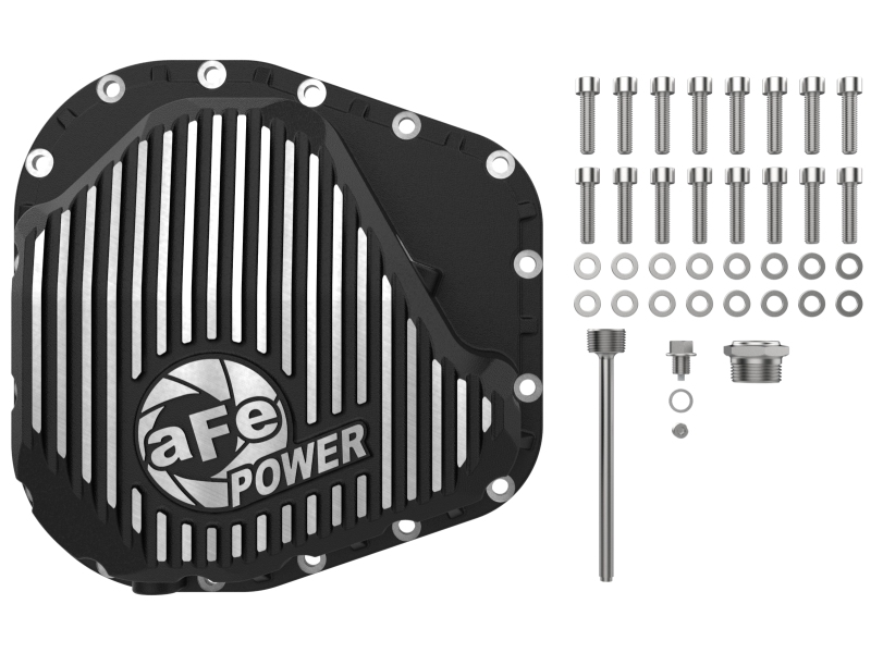 aFe POWER Pro Series Rear Diff Cover Black w/ Machined Fins Ford F-250/350 23-26 (Sterling 11.6) - Image 4