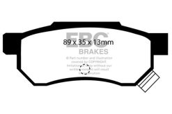 Alternative view of EBC 92-94 Acura Integra 1.7 Vtec Yellowstuff Rear Brake Pads