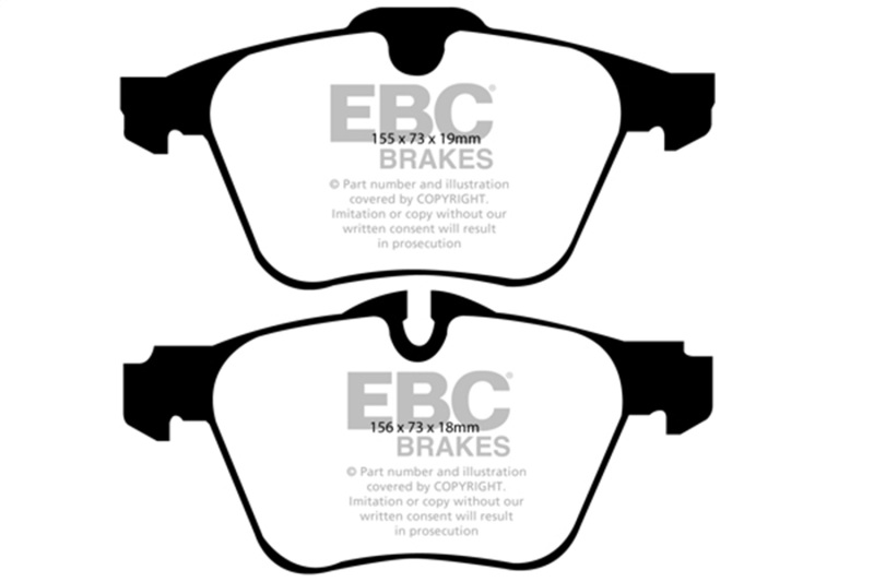 EBC 13-15 Jaguar XF 3.0 Supercharged Yellowstuff Front Brake Pads - Image 2