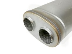 aFe MACH Force-Xp Muffler 2-1/2 IN Dual Inlet/Dual Outlet 5 IN H x 8 IN W x 18 IN L - Oval Body - Image 4