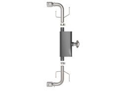 Alternative view of aFe Takeda 17-21 Mazda CX-5 2.5L (t) 2.5in. SS Axle-Back Exhaust System w/Polished Tips