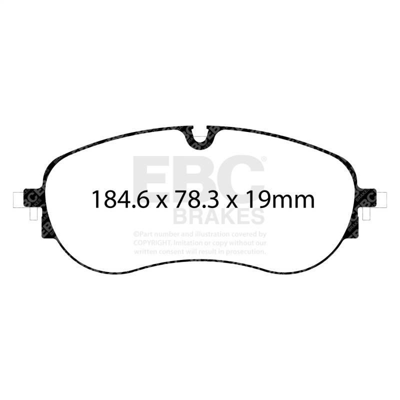 EBC 2021+ Audi Q4 e-Tron Electric Yellowstuff Front Brake Pads - Image 3