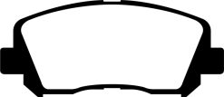 Alternative view of EBC 15+ Chrysler 200 3.6 (Heavy Duty Brakes) Yellowstuff Front Brake Pads