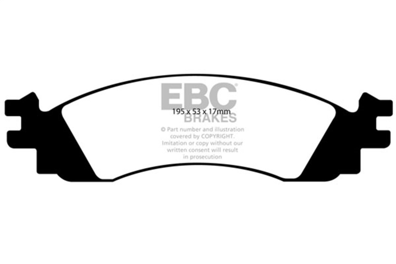 EBC 06-10 Ford Explorer 4.0 2WD Yellowstuff Front Brake Pads - Image 2