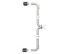 aFe Takeda 2-1/2in 304 SS Axle-Back Exhaust w/ Carbon Fiber Tips 14-18 Mazda 3 L4 2.0L/2.5L - Image 4