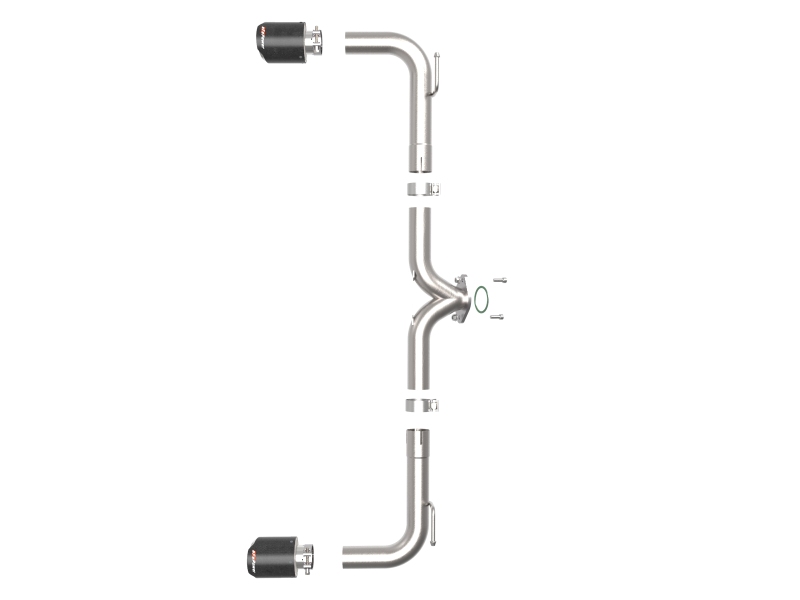 aFe Takeda 2-1/2in 304 SS Axle-Back Exhaust w/ Carbon Fiber Tips 14-18 Mazda 3 L4 2.0L/2.5L - Image 4