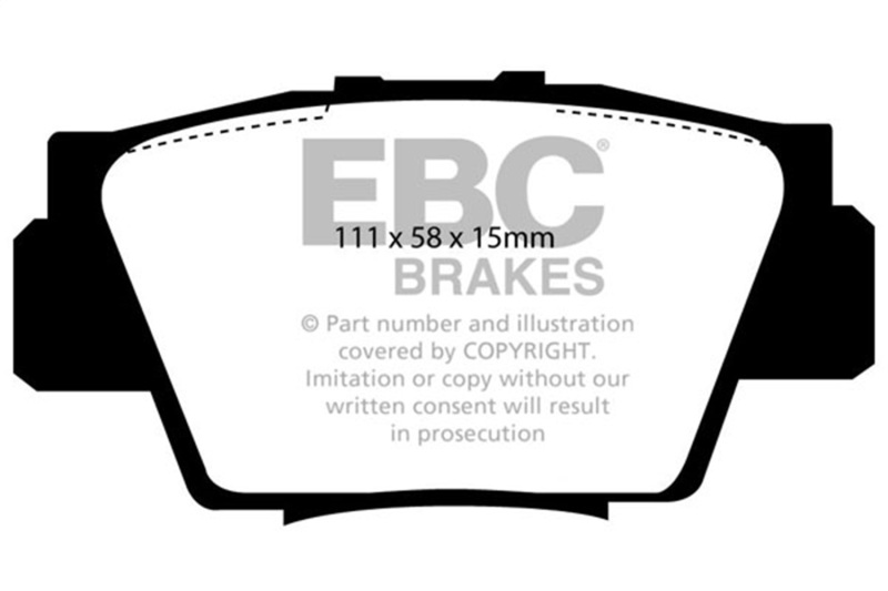 EBC 91-96 Acura NSX 3.0L Bluestuff Rear Brake Pads - Image 2