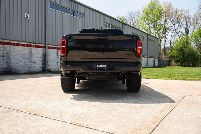 Corsa 25-26 RAM 1500 RHO Crew Cab 3.0L Turbo Cat-Back Dual Rear Exit w/ 5in Single Black Pro Series - Image 3