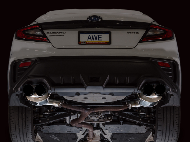 AWE Tuning 22-25 Subaru VB WRX Touring Edition Axle-Back Exhaust - Diamond Black Tips - Image 7